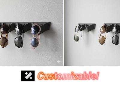 Wave Sunglasses Holder Rack Wall-Mount