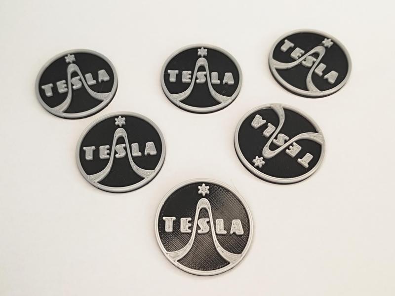 TESLA Logo Label