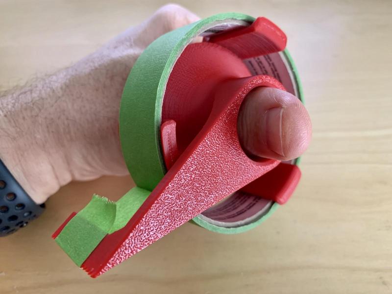 24 mm masking tape dispenser with magnetsic mount and finger hole