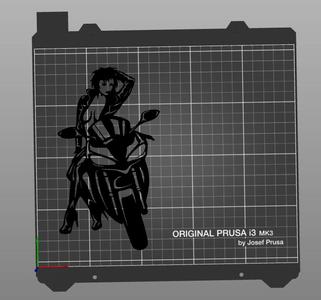 Woman with a motorbike