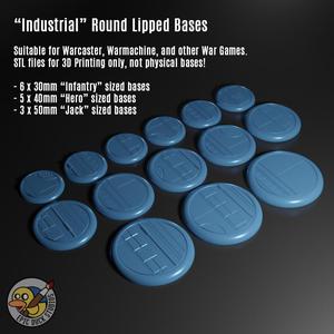 Industrial / Sci-Fi Miniature Bases for Warcaster / Warmachine etc - Assorted Sizes