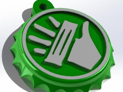 Speed Cola Bottle Cap Key Chain