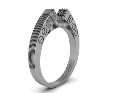 Model of a 3D printed geometric ring