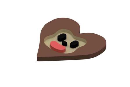 Monkey Face Heart