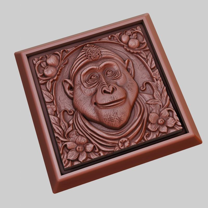 Monkey Animal 3D Model for CNC Router Laser & 3D Printer
