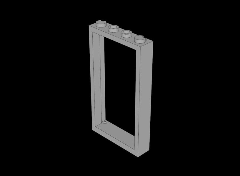 Lego Compatible (60596.dat) Door  1 x  4 x  6 Frame