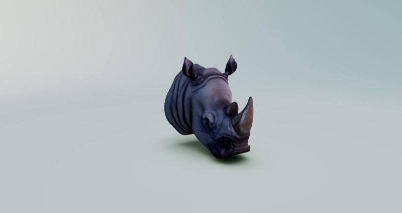 Mountable Rhino head