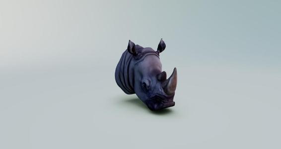 Mountable Rhino head