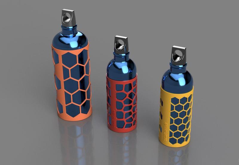 Aluminium Water Bottle Cover Shock Absorber - Copri bottiglia alluminio antiurto