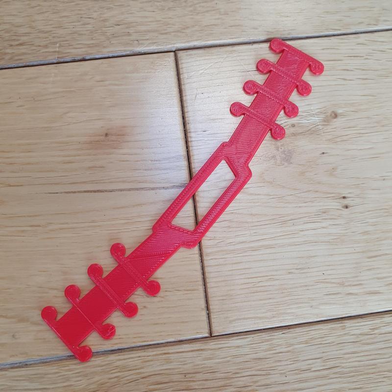 Surgical mask comfort strap (redesign for faster printing)