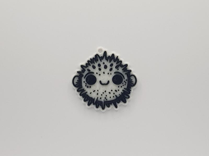 Cute Pufferfish Keychain