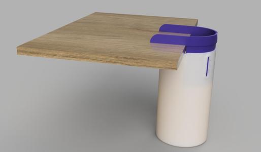 Desk edge garbage can