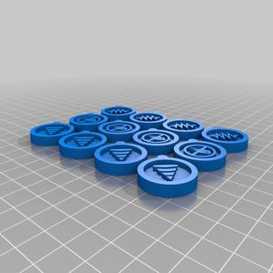 X-wingTMG Orange Circle Tokens 