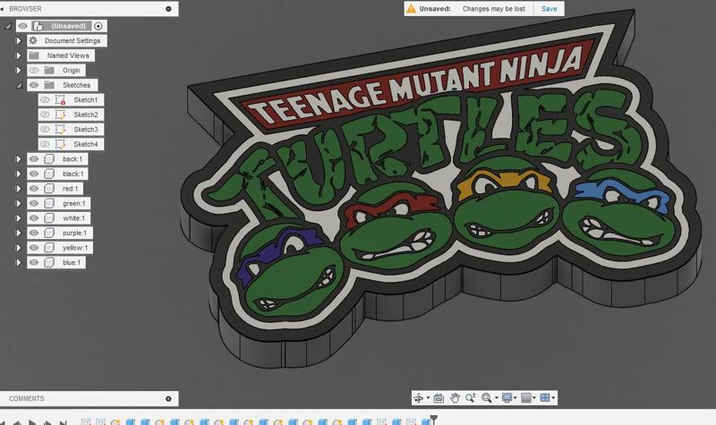Teenage mutant ninja turtles light box