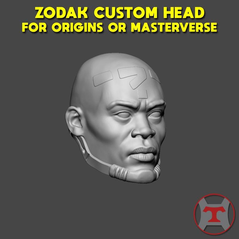 Zodak Custom Head Motu Origins Masterverse