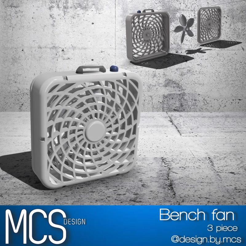 Bench fan for diorama
