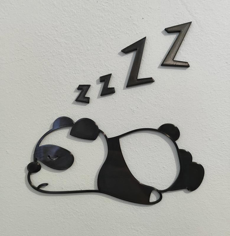 Lazy Panda wall art decoration