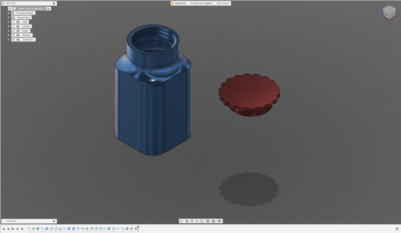 Bottle with screw cap