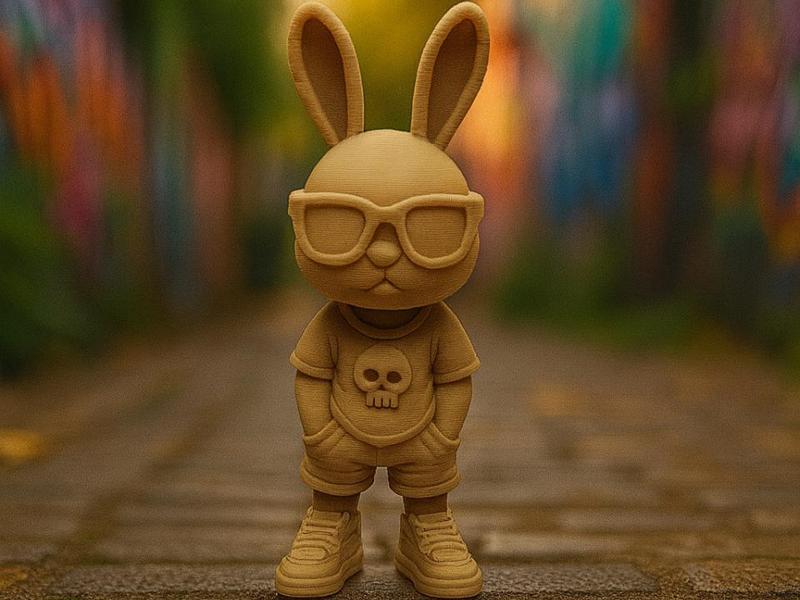 Street Bunny with Skull Style