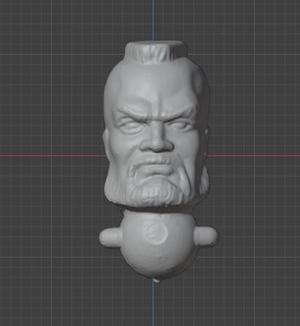 Street fighter 1993 Zangief head 3.75'(1/18)