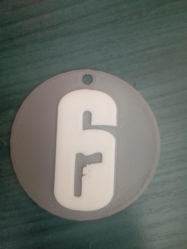 R6 badge/keychain