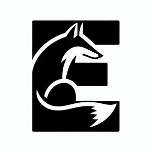 Fox alphabet: Letter E (version 2)