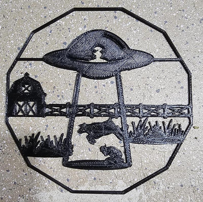 Alien abduction wall art