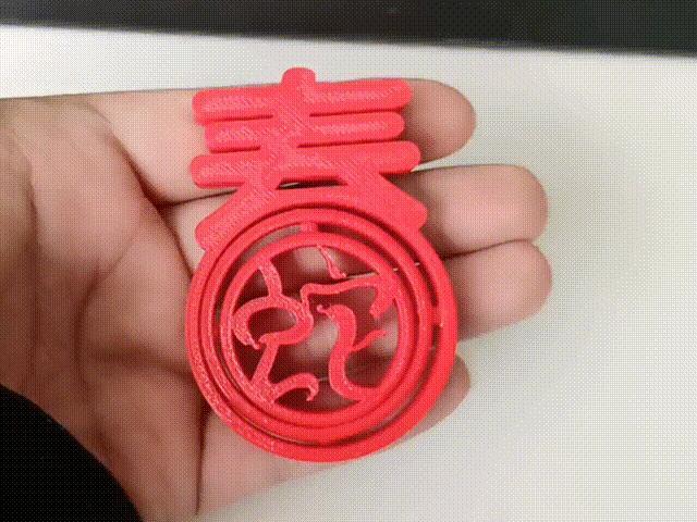 Year of the Snake brings wealth and fortune, fingertip toy, Print-in-Place