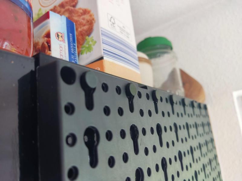 The Parkside Pegboard to cabinet door mount