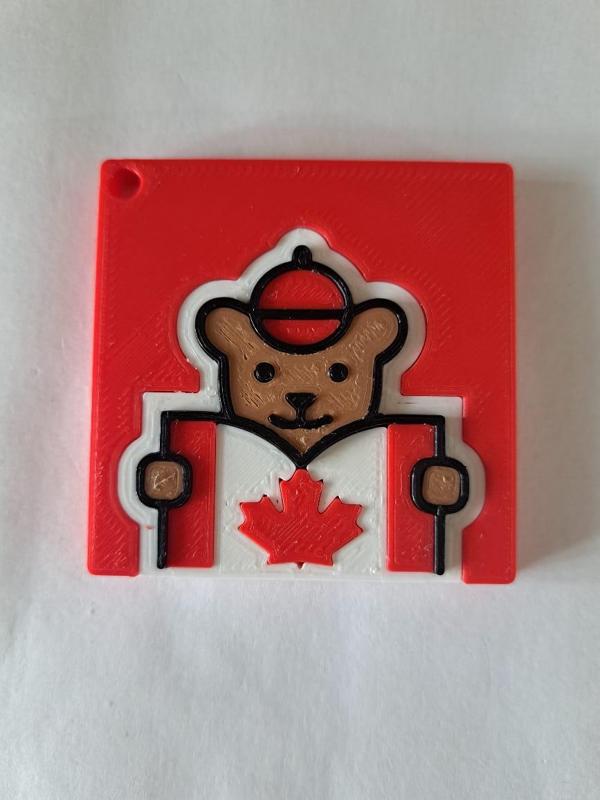 Maple Bear Puzzle Keychain, no AMS