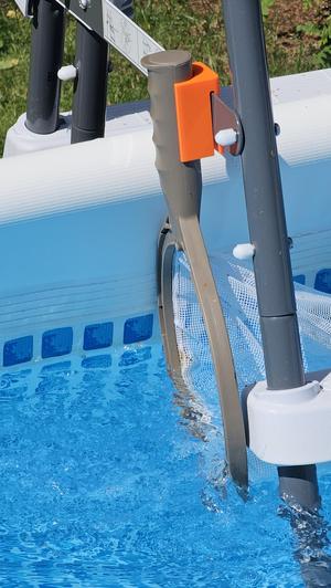 Holder for pool hand net
