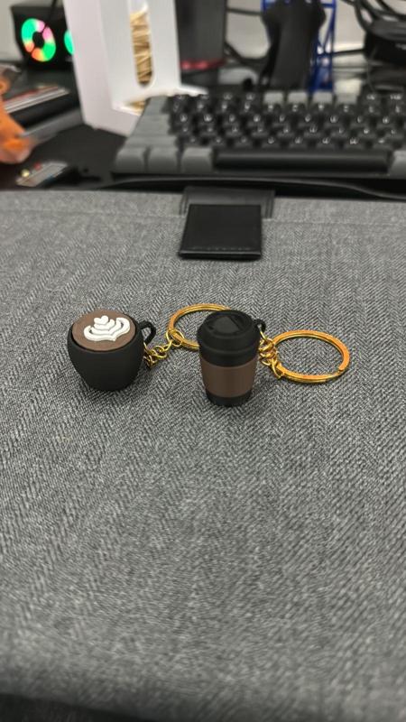 coffee cup keychains