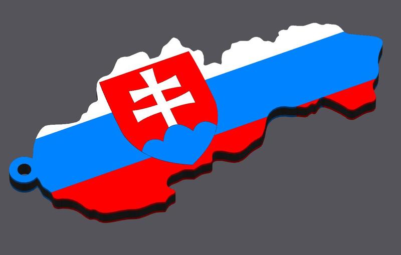 Slovakia flag vector keychain