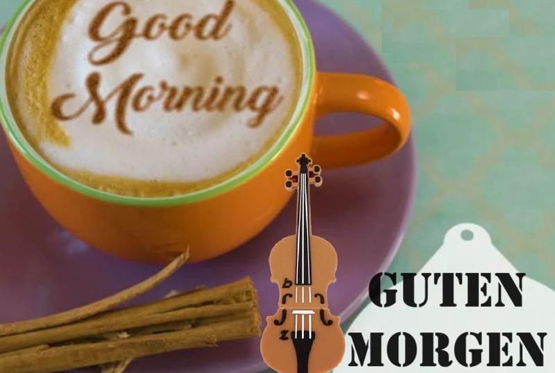 GUTEN MORGEN - coffee stencil