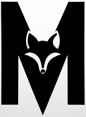 Fox alphabet: Letter M (version 1)