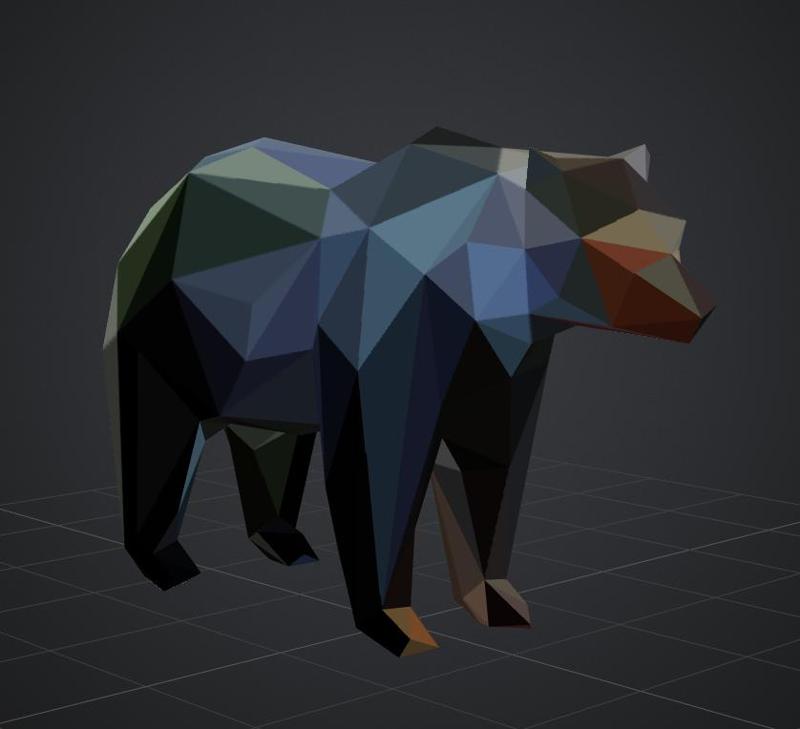 Low Poly Blackbear