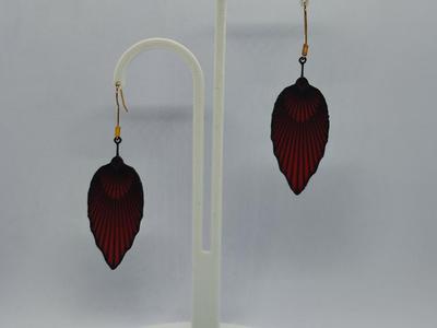 Crimson Leaf Earrings