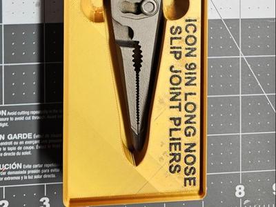 Icon 9 Inch Long Nose Slip Joint Pliers Gridfinity