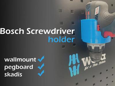 Screwdriver holder wallmount pegboard skadis