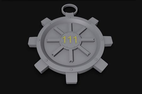 Fallout Vault Door Keychain