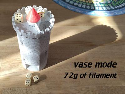 vase mode dice tower (72g) with dice storage