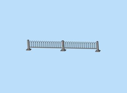 Urban road iron fence double-sided fence scene model
