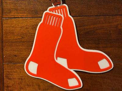 Boston Red Sox Oversized Necklace Socks Logo