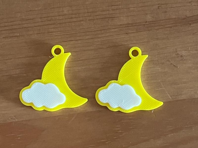 Moon And Cloud Earrings