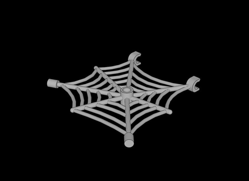 Lego Compatible (30240.dat) Animal Spider Web with 2 Clips
