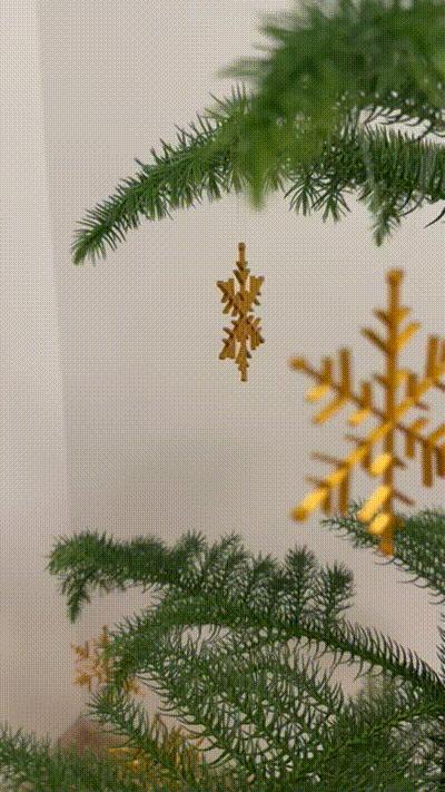 Christmas tree ornament decoration: snowflake set