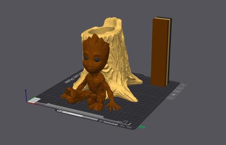 Baby Groot - Pen Holder/Pot Plant (Painted)