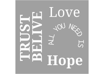 Schablone "All You Need Is"