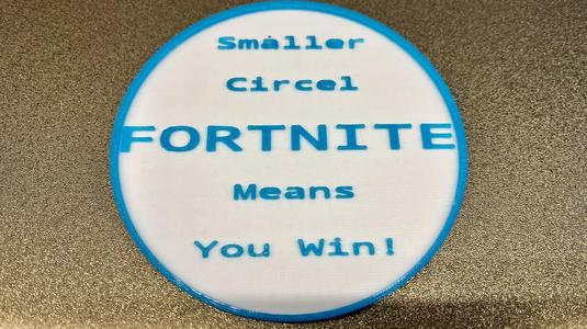 Fortnite Circel Coaster 2 Color Print
