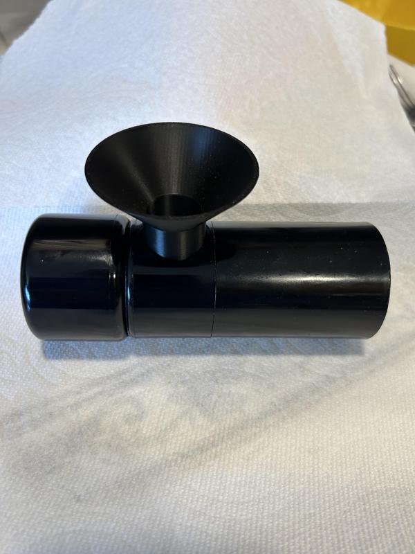 Peppercorn funnel for Unicorn Magnum Pepper Mill OpenSCAD